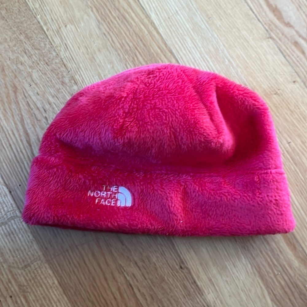 The north face red fleece hat
